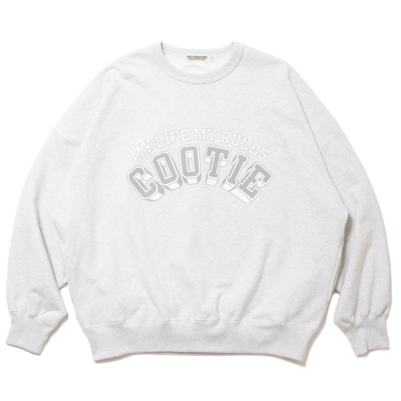 画像1: COOTIE PRODUCTIONS/Open End Yarn Print Sweat Crew（Oatmeal）［スウェットクルー-24春夏］