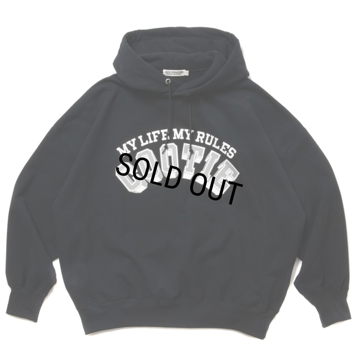 画像1: COOTIE PRODUCTIONS/Open End Yarn Print Sweat Hoodie（Black）［スウェットフーディー-24春夏］ (1)