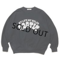 COOTIE PRODUCTIONS/Open End Yarn Print Sweat Crew（Black）［スウェットクルー-24春夏］