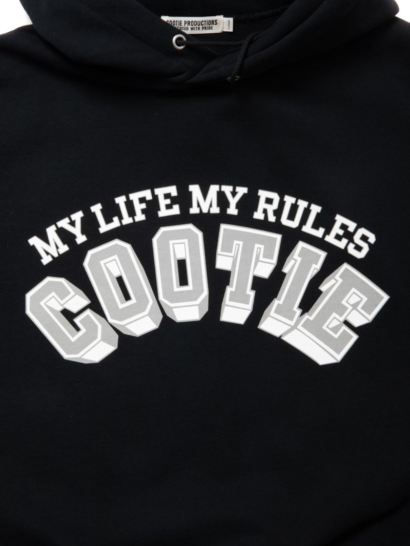 画像3: COOTIE PRODUCTIONS/Open End Yarn Print Sweat Hoodie（Black）［スウェットフーディー-24春夏］