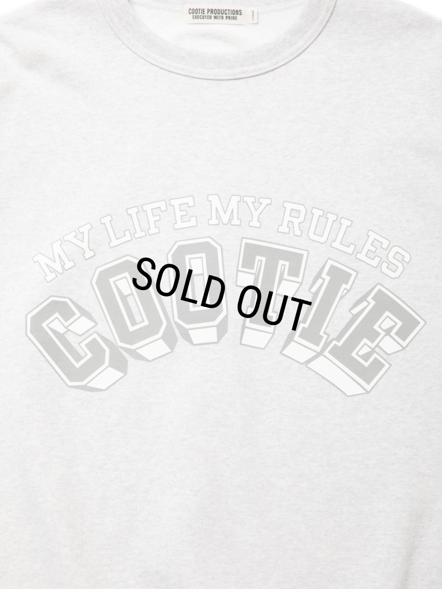 画像2: COOTIE PRODUCTIONS/Open End Yarn Print Sweat Crew（Oatmeal）［スウェットクルー-24春夏］ (2)