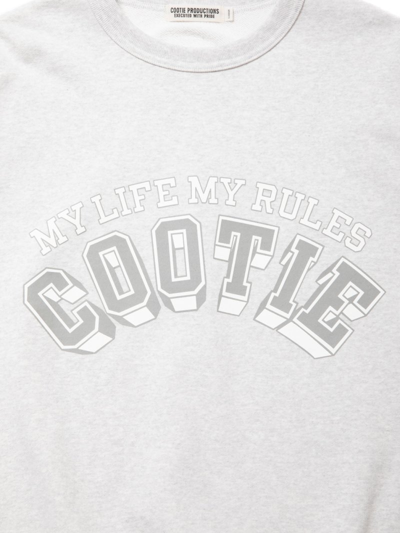 画像2: COOTIE PRODUCTIONS/Open End Yarn Print Sweat Crew（Oatmeal）［スウェットクルー-24春夏］