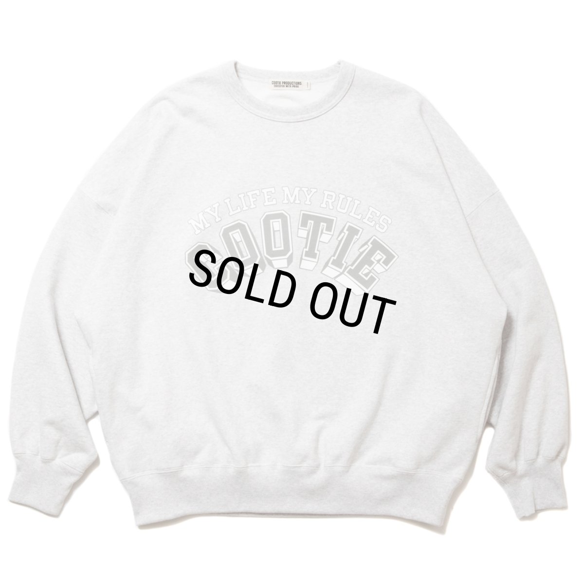画像1: COOTIE PRODUCTIONS/Open End Yarn Print Sweat Crew（Oatmeal）［スウェットクルー-24春夏］ (1)