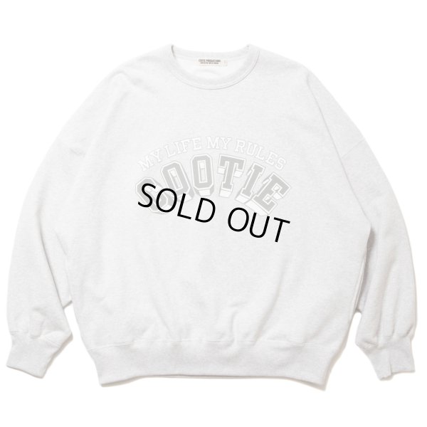 画像1: COOTIE PRODUCTIONS/Open End Yarn Print Sweat Crew（Oatmeal）［スウェットクルー-24春夏］