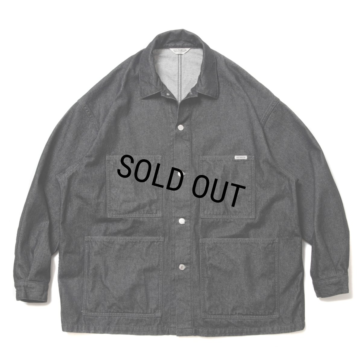 画像1: COOTIE PRODUCTIONS/Denim Coverall（Black One Wash）［デニムカバーオール-24春夏］ (1)