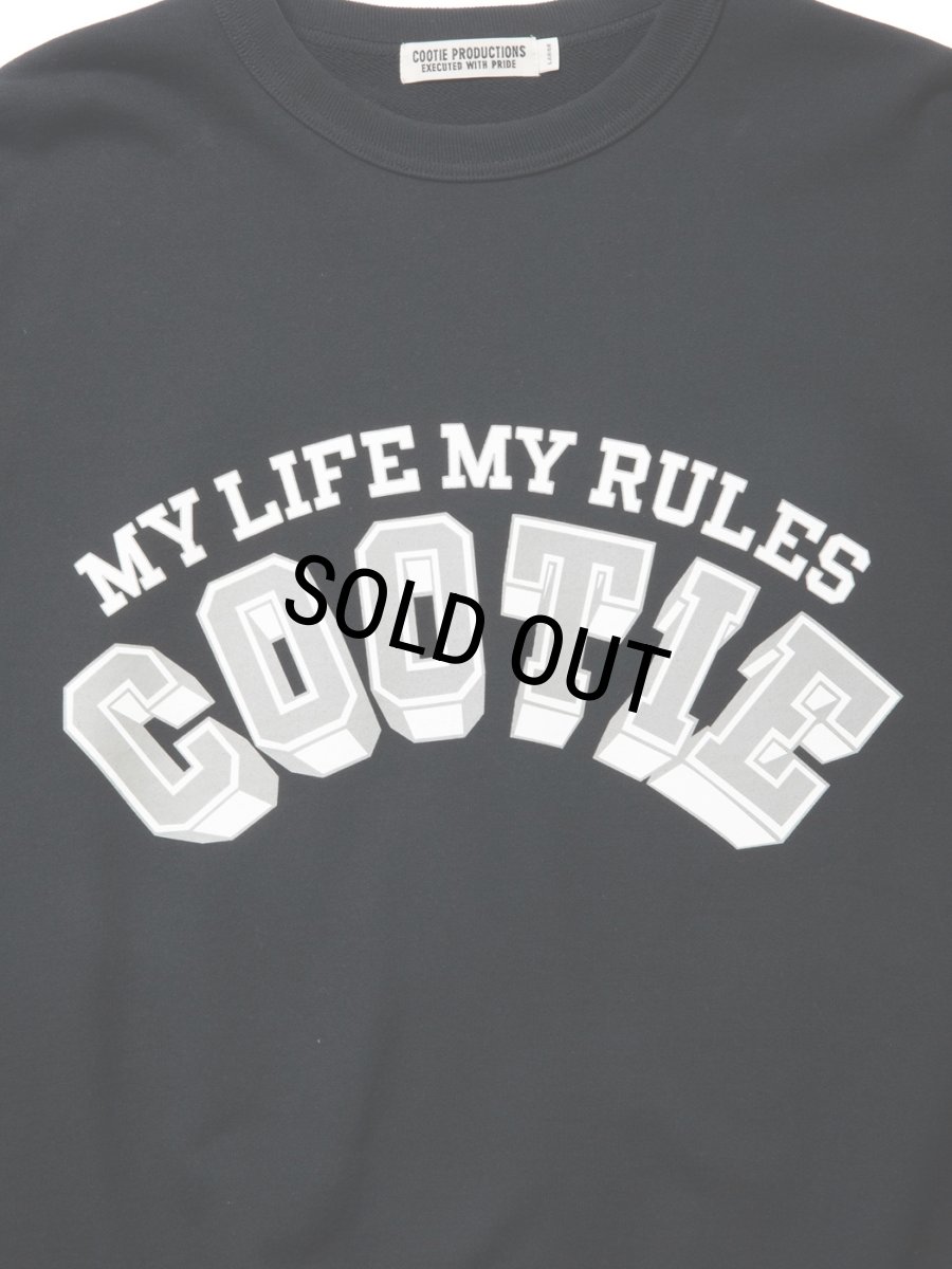 画像3: COOTIE PRODUCTIONS/Open End Yarn Print Sweat Crew（Black）［スウェットクルー-24春夏］ (3)