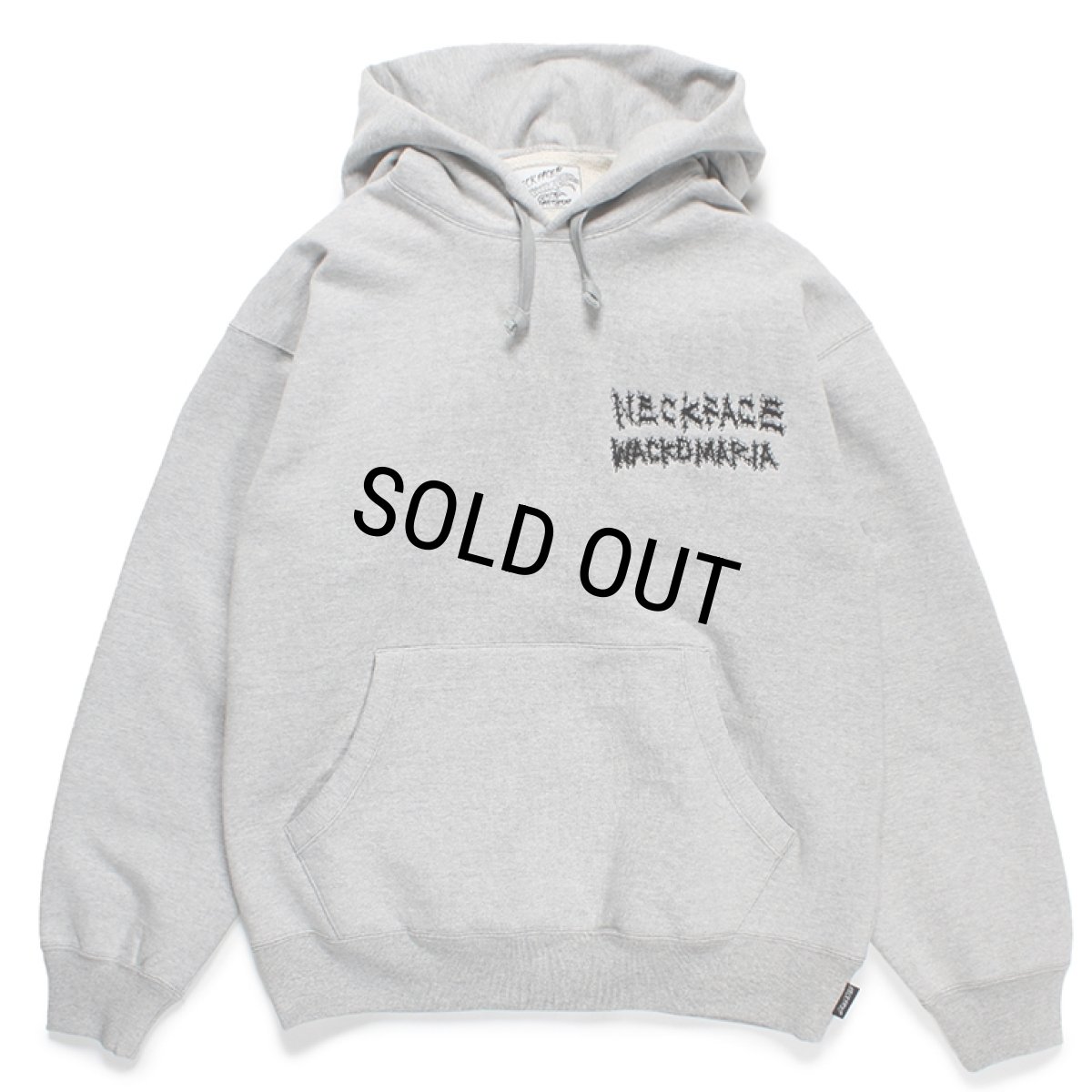 画像2: WACKO MARIA/NECKFACE / HEAVY WEIGHT HOODED SWEAT SHIRT（GRAY）［プルオーバーパーカー-24春夏］ (2)