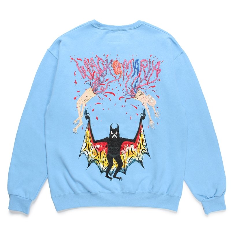 画像2: WACKO MARIA/NECKFACE / SWEAT SHIRT（BLUE）［クルーネックスウェット-24春夏］