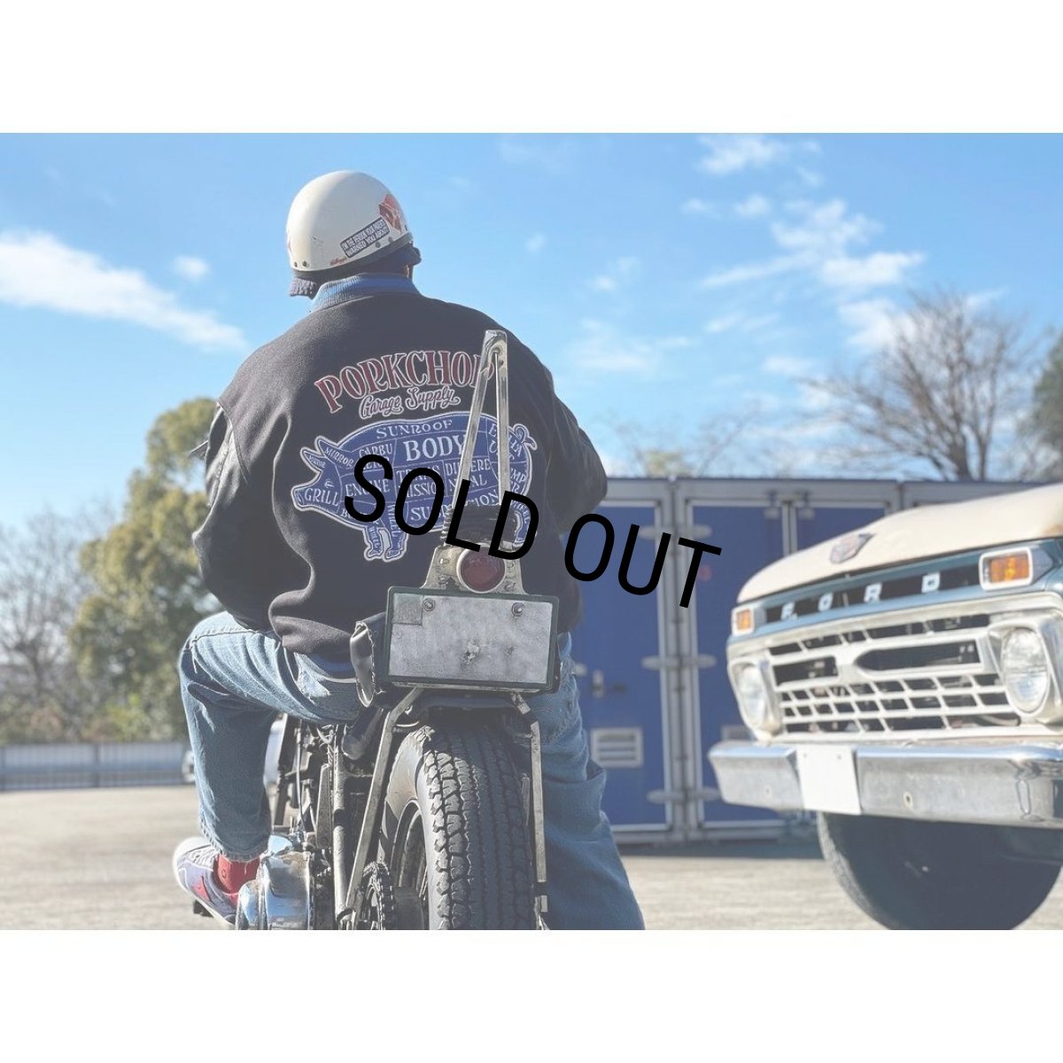 画像9: PORKCHOP/MELTON VARSITY JACKET（BLACK/BLACK）［メルトンヴァーシティJKT-24春夏］ (9)