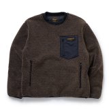 RATS/CREW NECK FLEECE（BROWN）［クルーネックフリース-23秋冬］