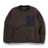 【30%OFF】RATS/CREW NECK FLEECE（BROWN）［クルーネックフリース-23秋冬］
