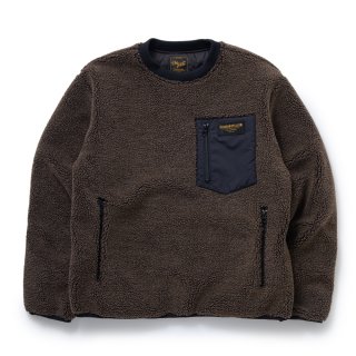 50%OFF】RATS/CREW NECK FLEECE（BROWN）［クルーネックフリース-23