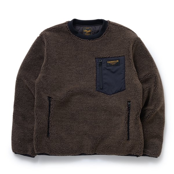 画像1: 【30%OFF】RATS/CREW NECK FLEECE（BROWN）［クルーネックフリース-23秋冬］