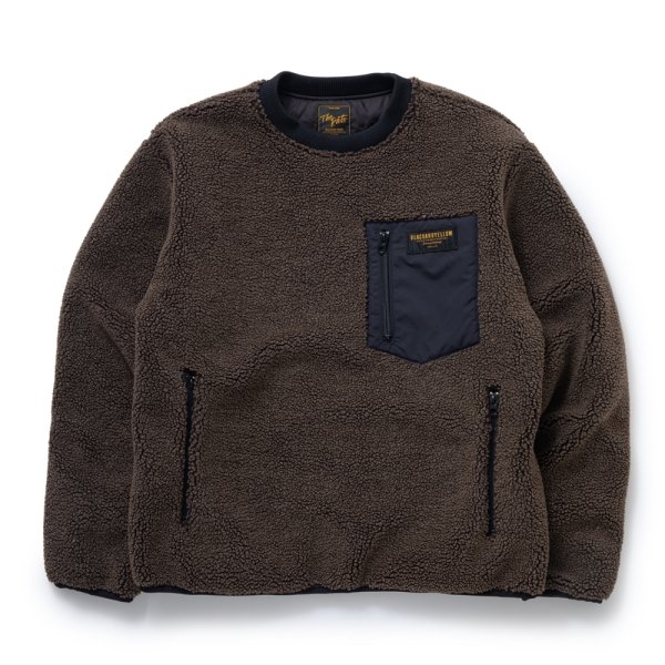 画像1: RATS/CREW NECK FLEECE（BROWN）［クルーネックフリース-23秋冬］