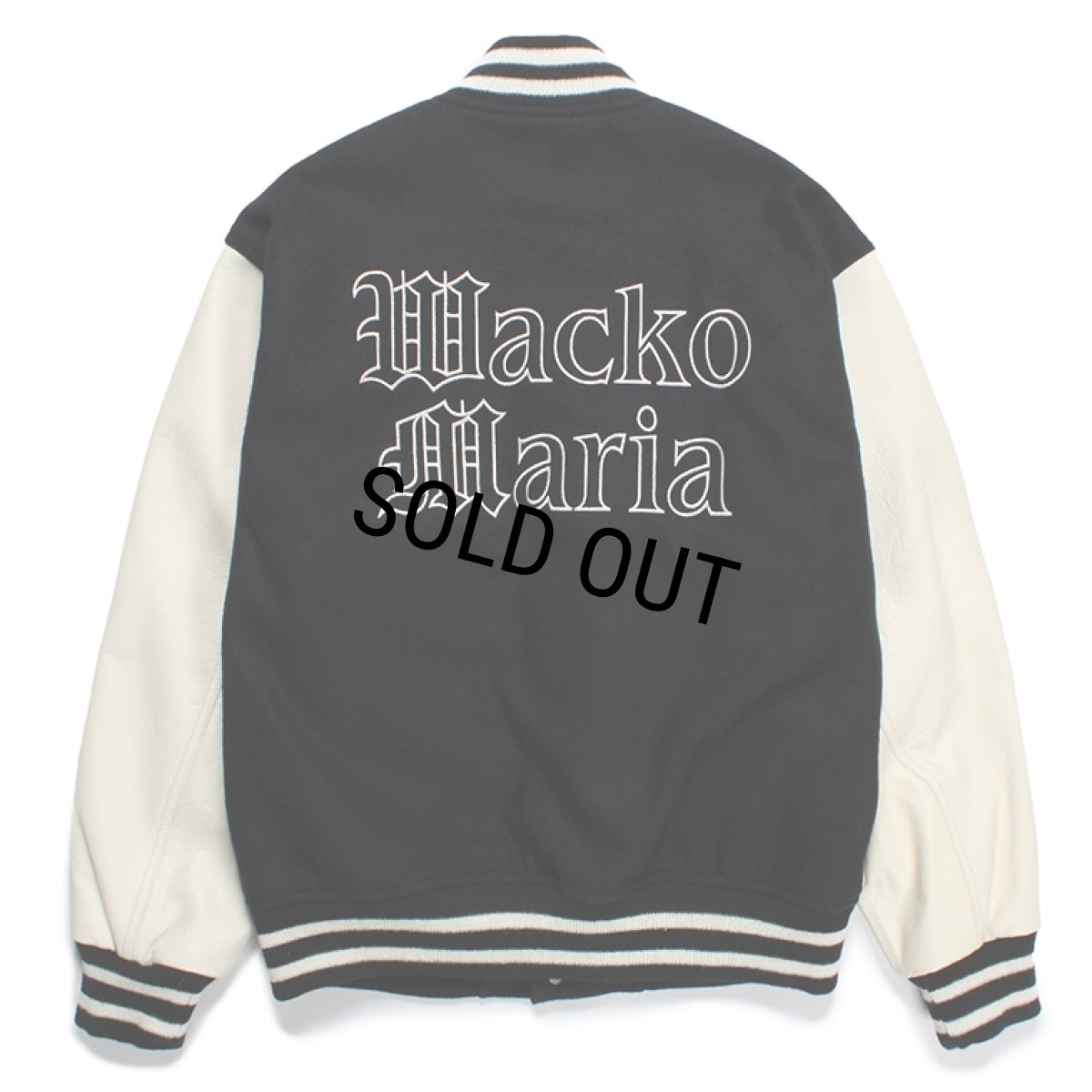 画像2: WACKO MARIA/LEATHER VARSITY JACKET（BLACK）［レザーヴァーシティJKT-24春夏］ (2)