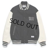 WACKO MARIA/LEATHER VARSITY JACKET（BLACK）［レザーヴァーシティJKT-24春夏］