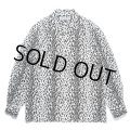 WACKO MARIA/LEOPARD OPEN COLLAR SHIRT（BLACK）［レオパードオープンカラーシャツ-24春夏］