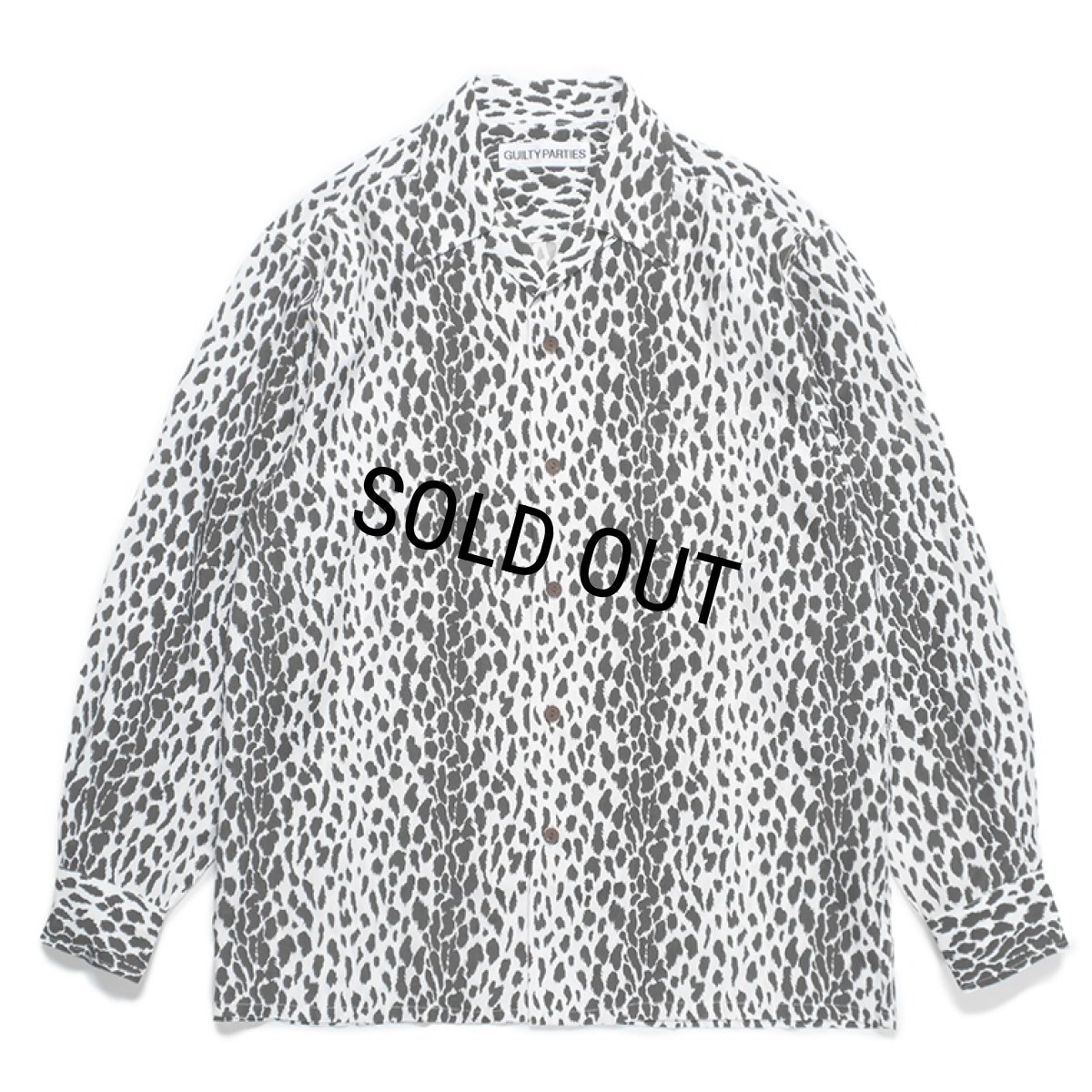 画像1: WACKO MARIA/LEOPARD OPEN COLLAR SHIRT（BLACK）［レオパードオープンカラーシャツ-24春夏］ (1)