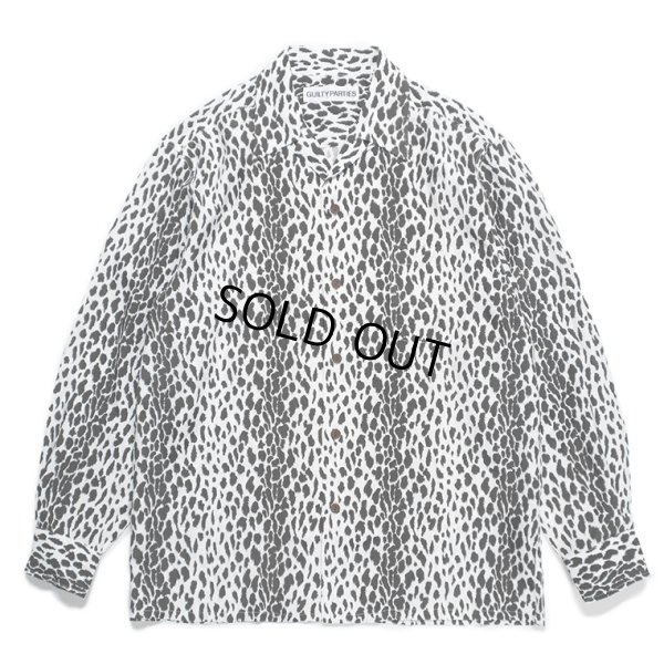 画像1: WACKO MARIA/LEOPARD OPEN COLLAR SHIRT（BLACK）［レオパードオープンカラーシャツ-24春夏］