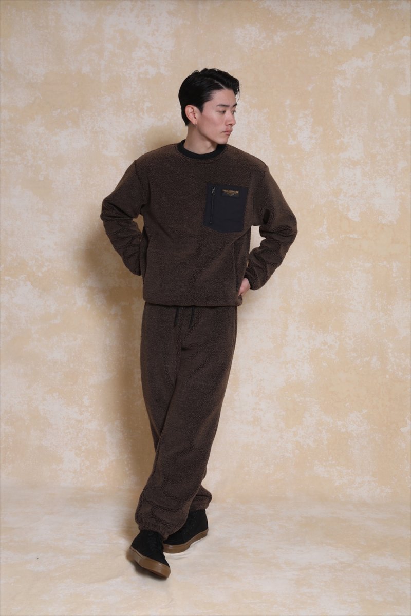 画像7: 【40%OFF】RATS/CREW NECK FLEECE（BROWN）［クルーネックフリース-23秋冬］ (7)