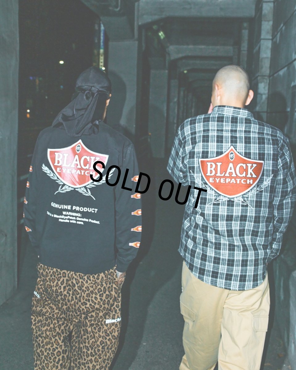 画像4: BlackEyePatch/SWEET CIGAR QUILTED FLANNEL SHIRT（BLACK） (4)