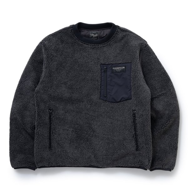 画像1: 【30%OFF】RATS/CREW NECK FLEECE（CHARCOAL）［クルーネックフリース-23秋冬］