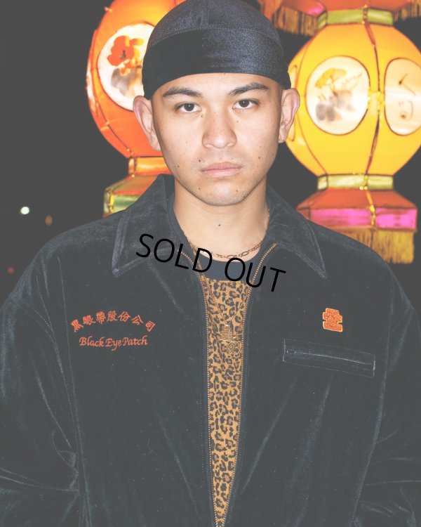 画像3: BlackEyePatch/CHINATOWN STORE VELOUR WORK JACKET（BLACK）