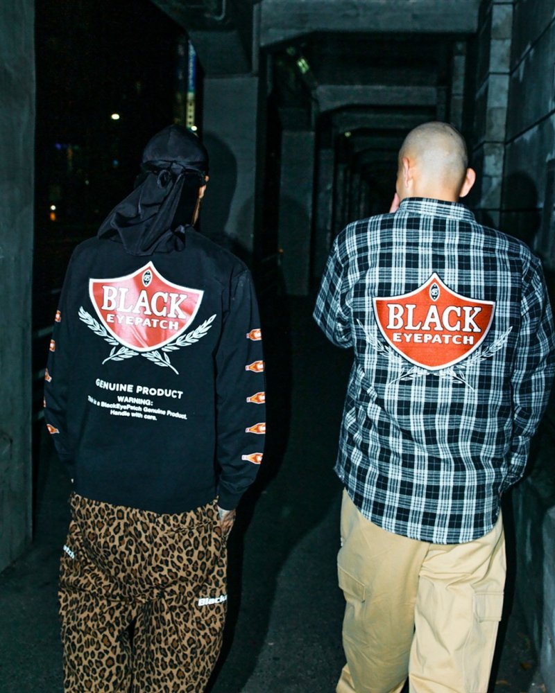 画像3: BlackEyePatch/SWEET CIGAR QUILTED FLANNEL SHIRT(BLACK)