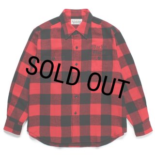 WACKO MARIA/BLOCK CHECK FLANNEL SHIRT（RED）［ブロックチェック