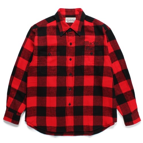 他の写真1: WACKO MARIA/BLOCK CHECK FLANNEL SHIRT（RED）［ブロックチェックフランネルシャツ-24春夏］