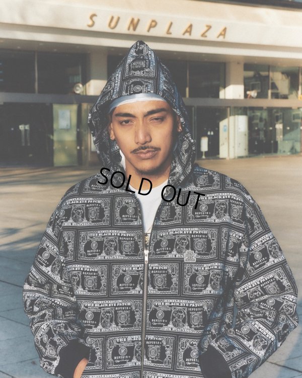 画像3: BlackEyePatch/DOLLAR BILL COVERED ZIP HOODIE（OLIVE）