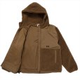 画像3: PORKCHOP/BOA FLEECE ZIP UP HOODIE（BROWN）［ボアフリースジップアップフーディー-24春夏］