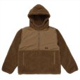 画像2: PORKCHOP/BOA FLEECE ZIP UP HOODIE（BROWN）［ボアフリースジップアップフーディー-24春夏］ (2)