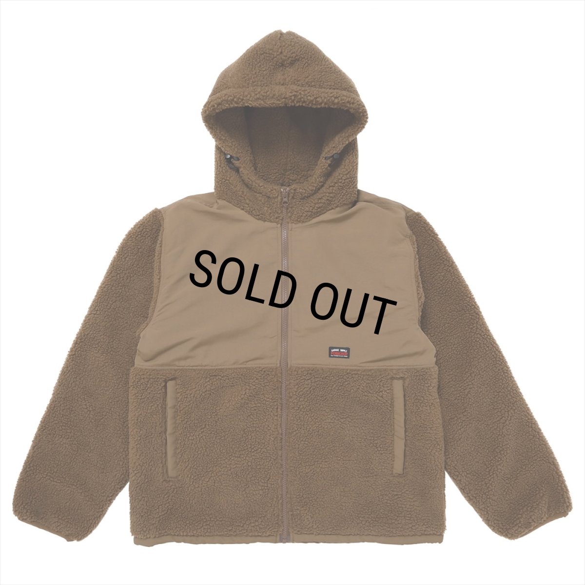画像2: PORKCHOP/BOA FLEECE ZIP UP HOODIE（BROWN）［ボアフリースジップアップフーディー-24春夏］ (2)