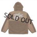 PORKCHOP/BOA FLEECE ZIP UP HOODIE（BROWN）［ボアフリースジップアップフーディー-24春夏］