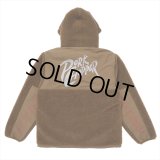 PORKCHOP/BOA FLEECE ZIP UP HOODIE（BROWN）［ボアフリースジップアップフーディー-24春夏］