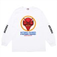 画像1: PORKCHOP/NOTHING DEVIL L/S TEE（WHITE）［プリント長袖T-24春夏］ (1)