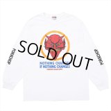 PORKCHOP/NOTHING DEVIL L/S TEE（WHITE）［プリント長袖T-24春夏］