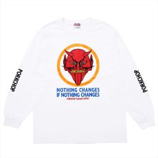 画像1: PORKCHOP/NOTHING DEVIL L/S TEE（WHITE）［プリント長袖T-24春夏］ (1)