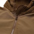 画像5: PORKCHOP/BOA FLEECE ZIP UP HOODIE（BROWN）［ボアフリースジップアップフーディー-24春夏］