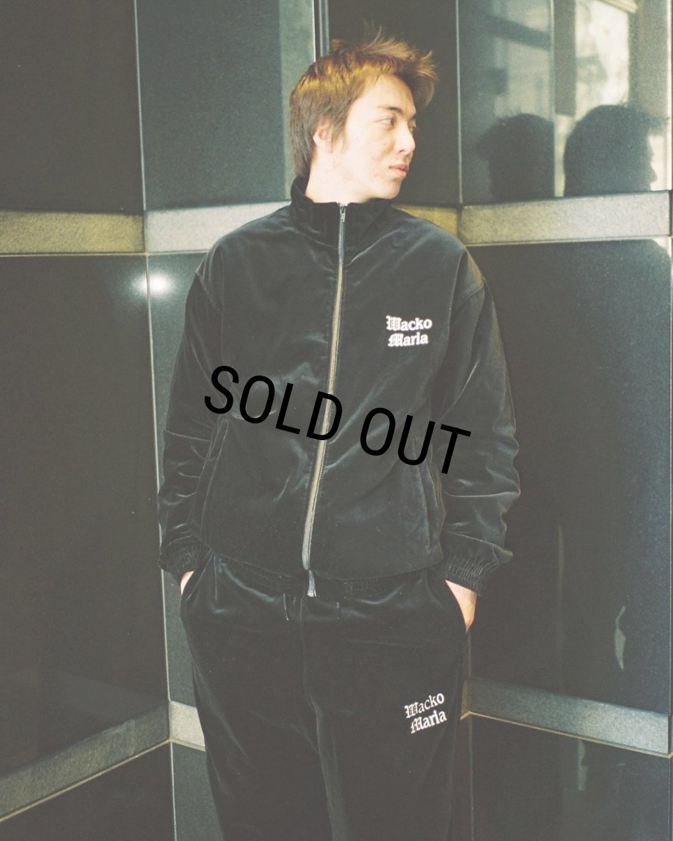 画像2: WACKO MARIA/VELVET TRACK JACKET（BLACK）［ベルベットトラックJKT-24春夏］ (2)