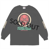 PORKCHOP/NOTHING DEVIL L/S TEE（BLACK）［プリント長袖T-24春夏］