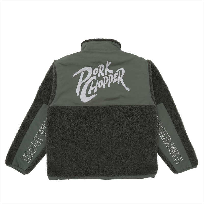 画像2: PORKCHOP/BOA FLEECE STAND JKT（FOREST GREEN）［ボアフリーススタンドJKT-24春夏］