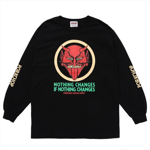 他の写真2: PORKCHOP/NOTHING DEVIL L/S TEE（BLACK）［プリント長袖T-24春夏］