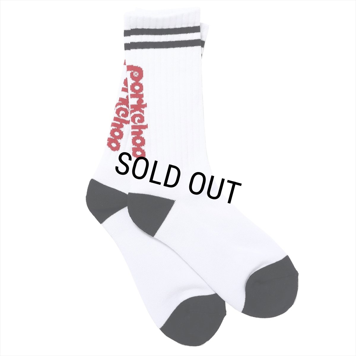 画像1: PORKCHOP/PORK SOX P-23 type-A（WHITE）［ソックス-24春夏］ (1)