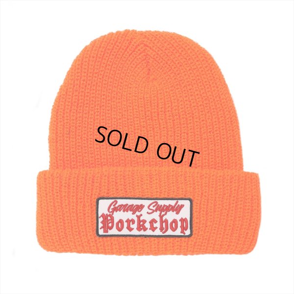 画像1: PORKCHOP/O.E. KNIT CAP（ORANGE）［ニットキャップ-24春夏］