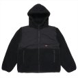 画像2: PORKCHOP/BOA FLEECE ZIP UP HOODIE（BLACK）［ボアフリースジップアップフーディー-24春夏］ (2)