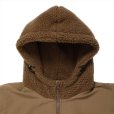 画像4: PORKCHOP/BOA FLEECE ZIP UP HOODIE（BROWN）［ボアフリースジップアップフーディー-24春夏］