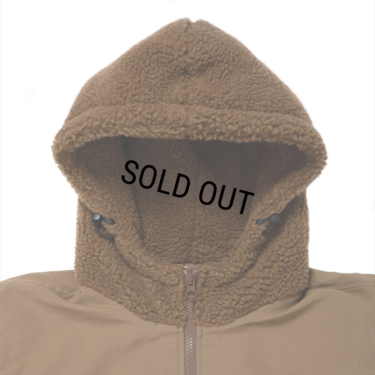 画像4: PORKCHOP/BOA FLEECE ZIP UP HOODIE（BROWN）［ボアフリースジップアップフーディー-24春夏］ (4)