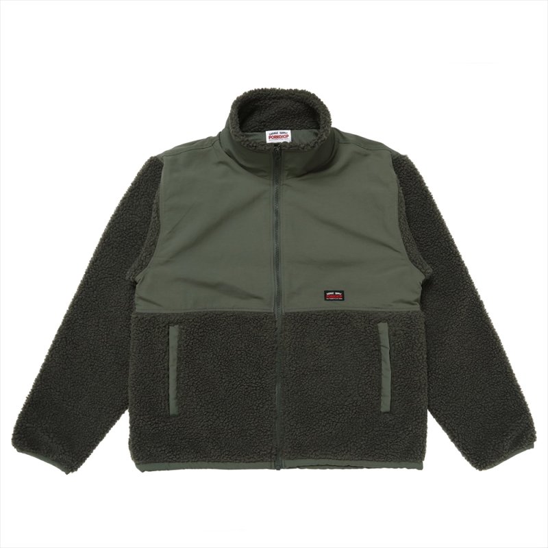 画像1: PORKCHOP/BOA FLEECE STAND JKT（FOREST GREEN）［ボアフリーススタンドJKT-24春夏］